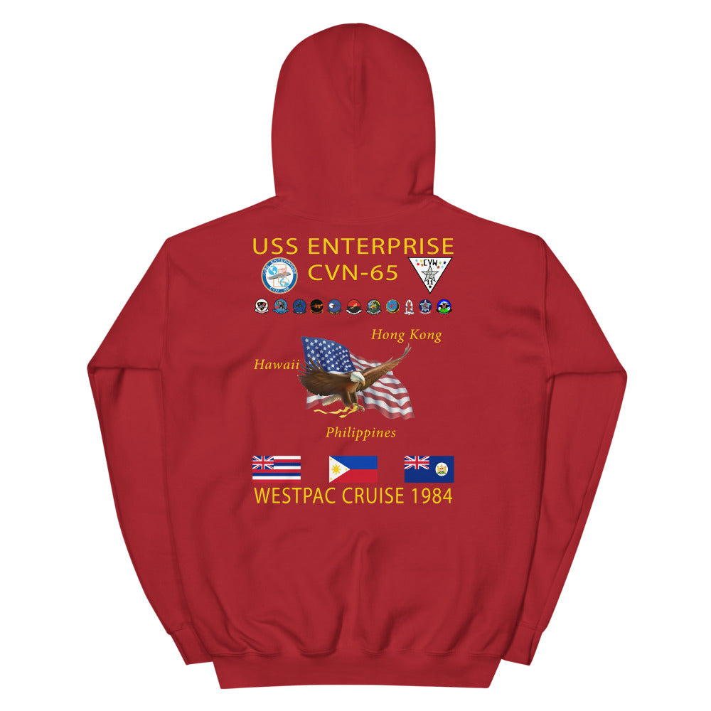 USS Enterprise (CVN-65) 1984 Cruise Hoodie