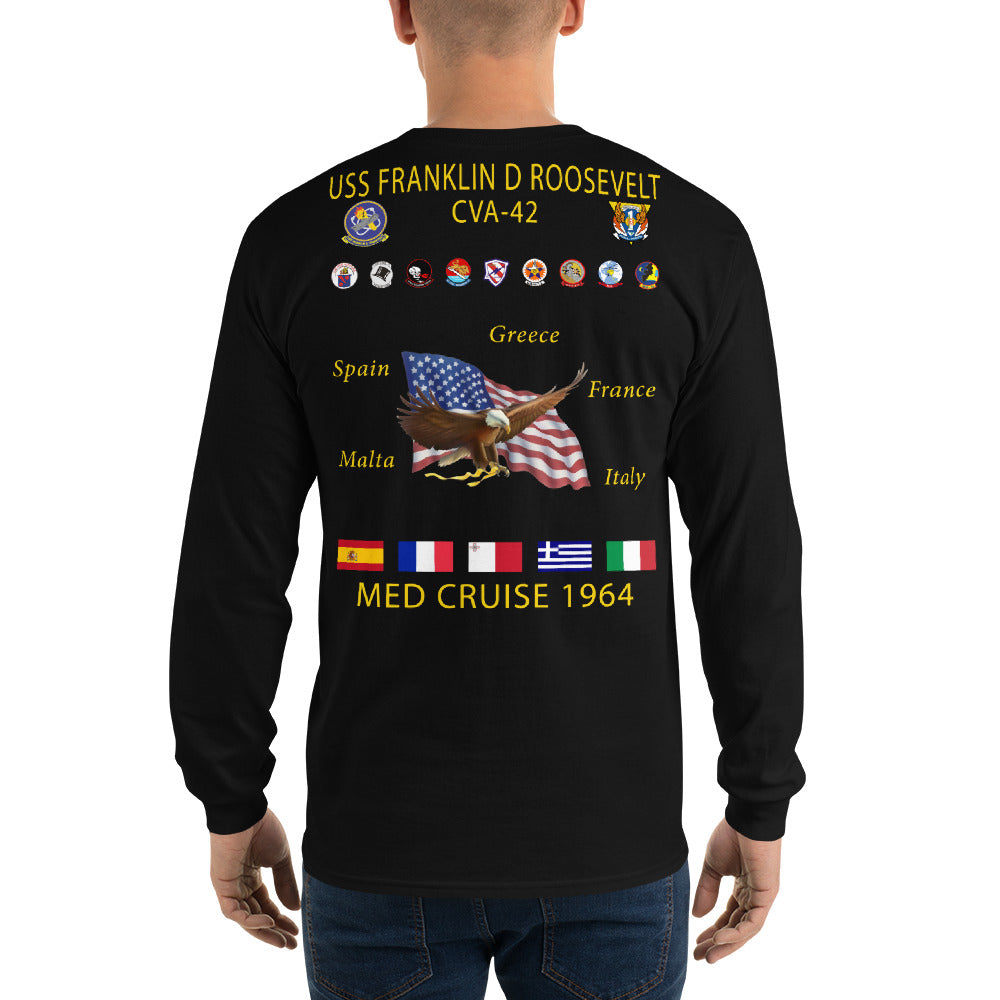 USS Franklin D. Roosevelt (CVA-42) 1964 Long Sleeve Cruise Shirt