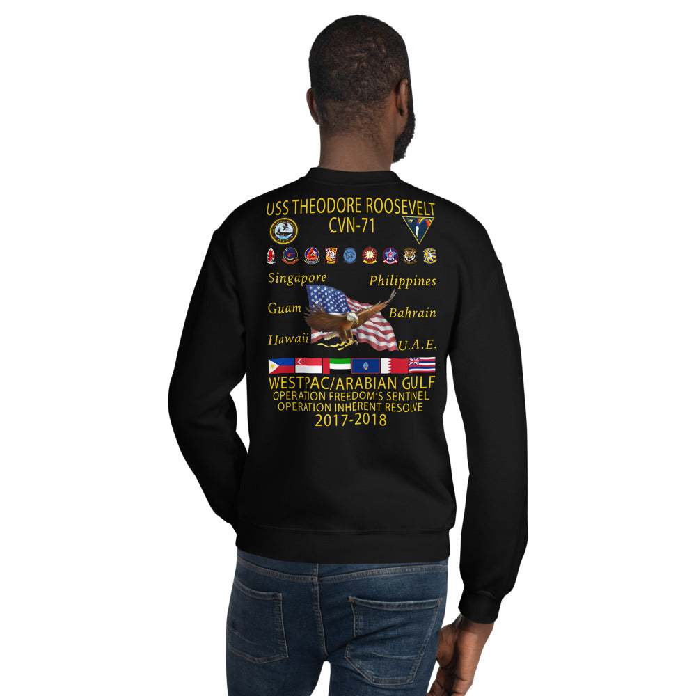 USS Theodore Roosevelt (CVN-71) 2017-18 Cruise Sweatshirt