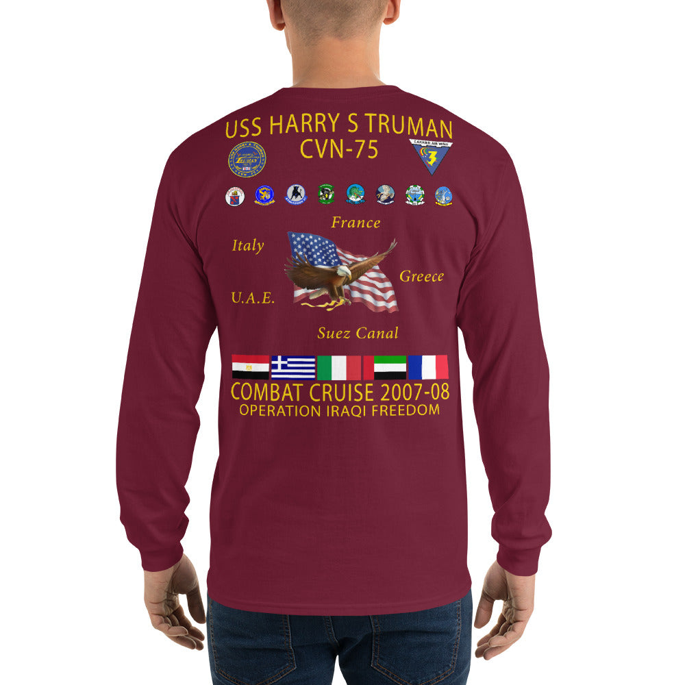 USS Harry S. Truman (CVN-75) 2007-08 Long Sleeve Cruise Shirt