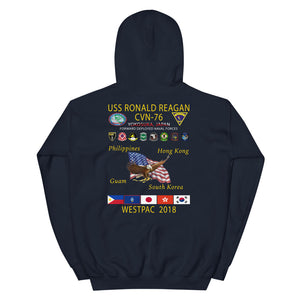 USS Ronald Reagan (CVN-76) 2018 Cruise Hoodie