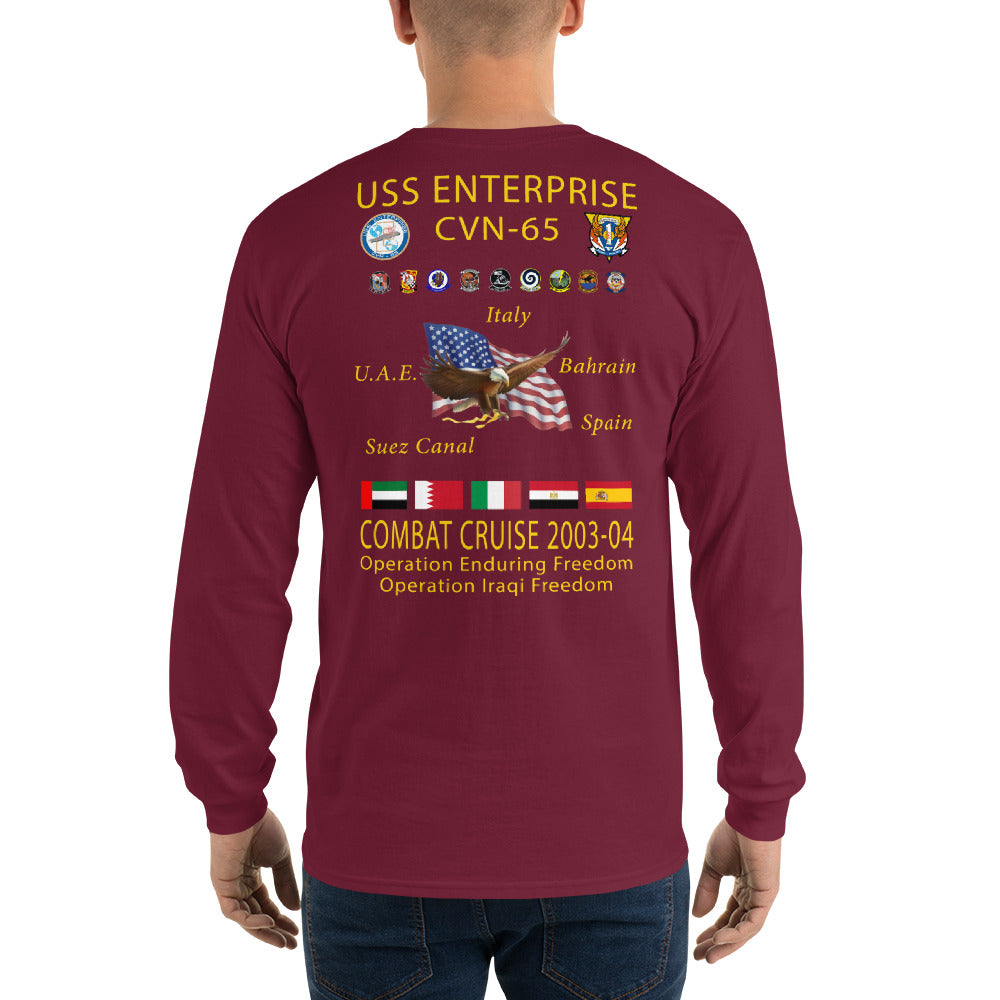 USS Enterprise (CVN-65) 2003-04 Long Sleeve Cruise Shirt