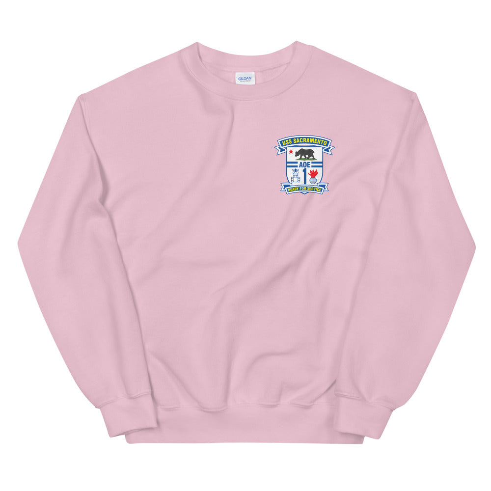 USS Sacramento (AOE-1) Ship's Crest Sweatshirt