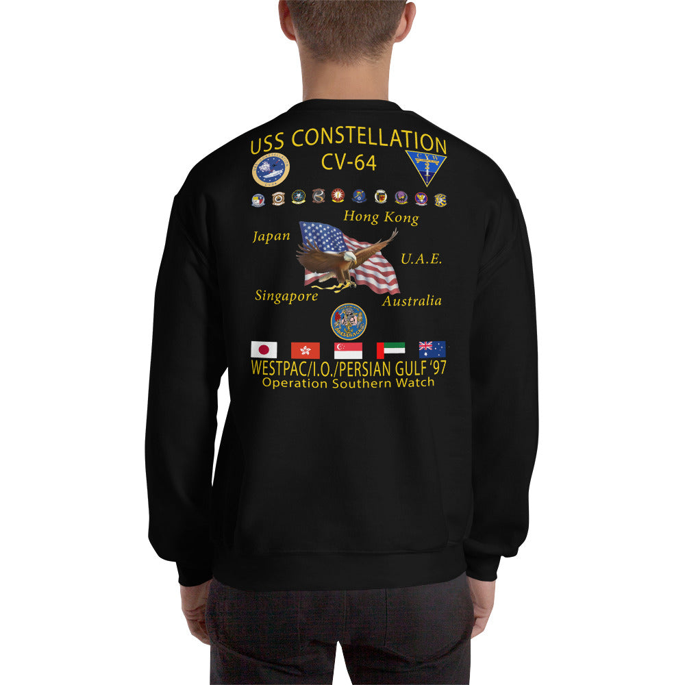 USS Constellation (CV-64) 1997 Cruise Sweatshirt