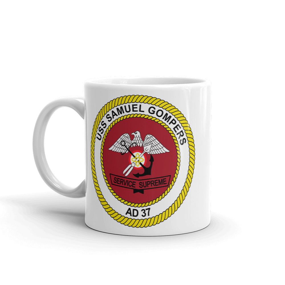 USS Samuel Gompers (AD-37) Ship's Crest Mug