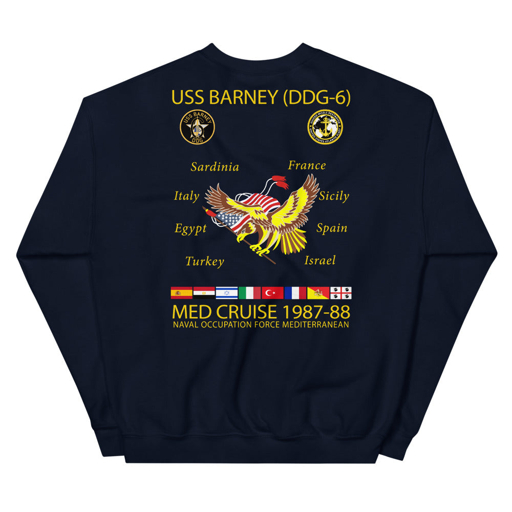 USS Barney (DDG-6) 1987-88 Cruise Sweatshirt