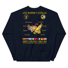 Load image into Gallery viewer, USS Barney (DDG-6) 1987-88 Cruise Sweatshirt