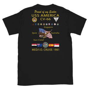 USS America (CV-66) 1981 Cruise Shirt - FAMILY