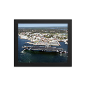 USS John F. Kennedy (CV-67) Framed Ship Photo - Pensacola NAS