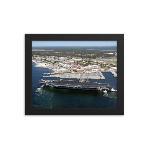 USS John F. Kennedy (CV-67) Framed Ship Photo - Pensacola NAS