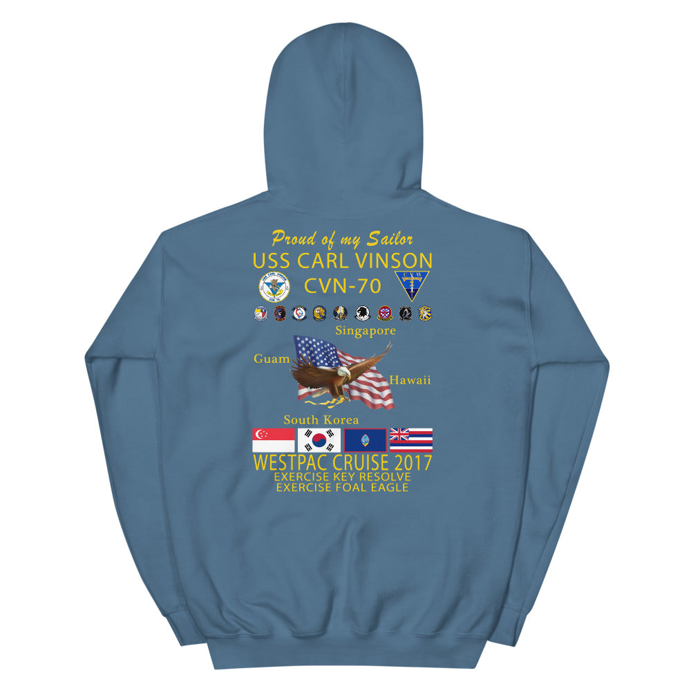 USS Carl Vinson (CVN-70) 2017 Cruise Hoodie - FAMILY
