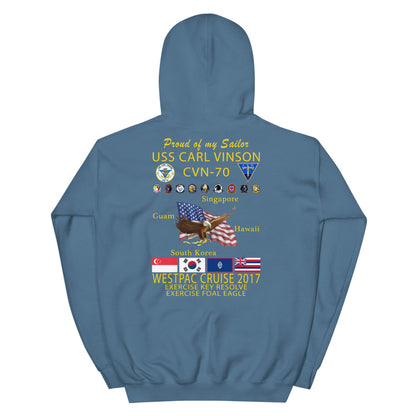 USS Carl Vinson (CVN-70) 2017 Cruise Hoodie - FAMILY