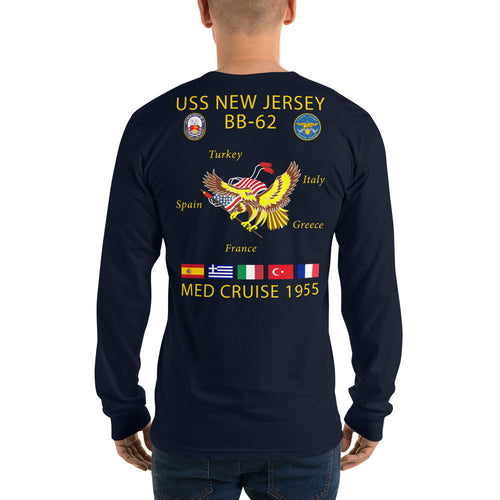 USS New Jersey (BB-62) 1955 Long Sleeve Cruise Shirt
