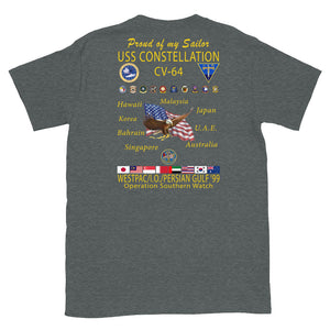 USS Constellation (CV-64) 1999 Cruise Shirt - FAMILY