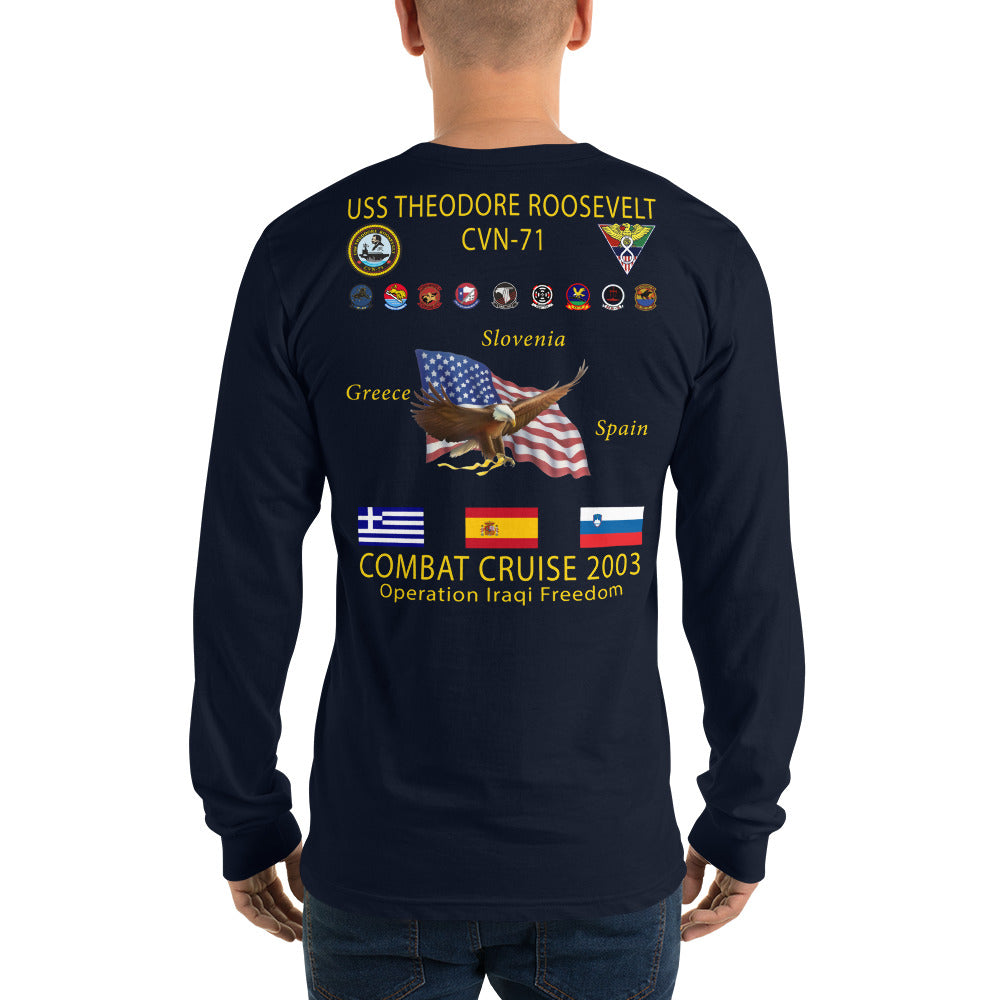 USS Theodore Roosevelt (CVN-71) 2003 Long Sleeve Cruise Shirt