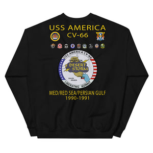 USS America (CV-66) 1990-91 Cruise Sweatshirt (Ver 2)