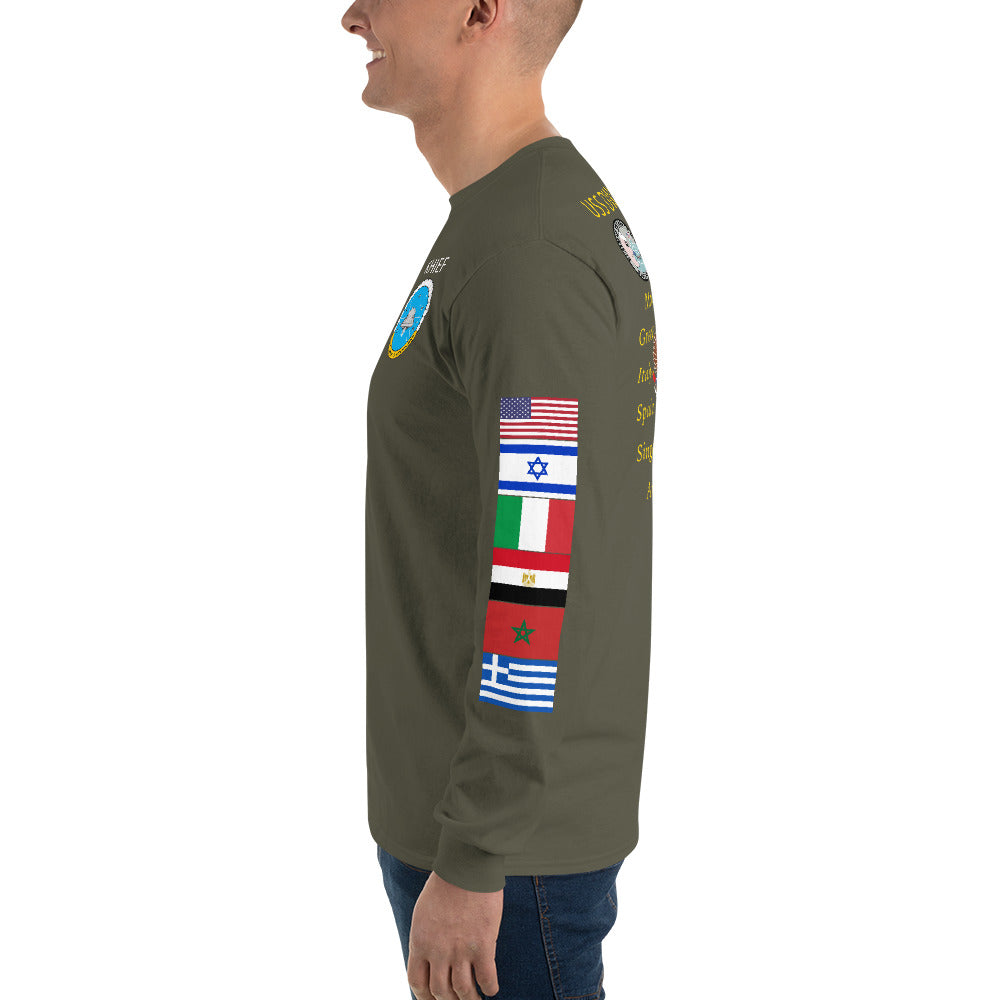 IKE CUSTOM w/FLAGS - E HUGHES - Long Sleeve Shirt