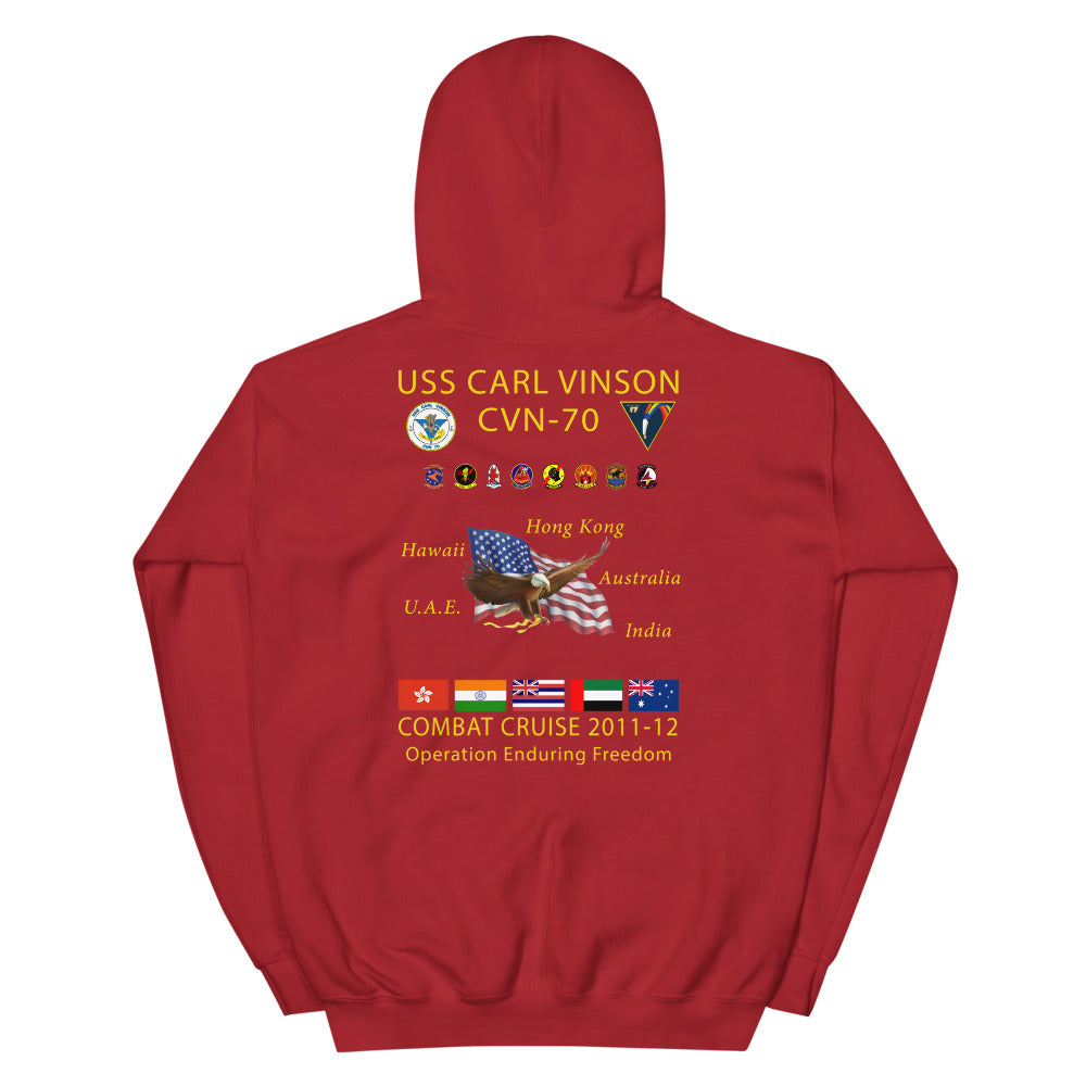 USS Carl Vinson (CVN-70) 2011-12 Cruise Hoodie
