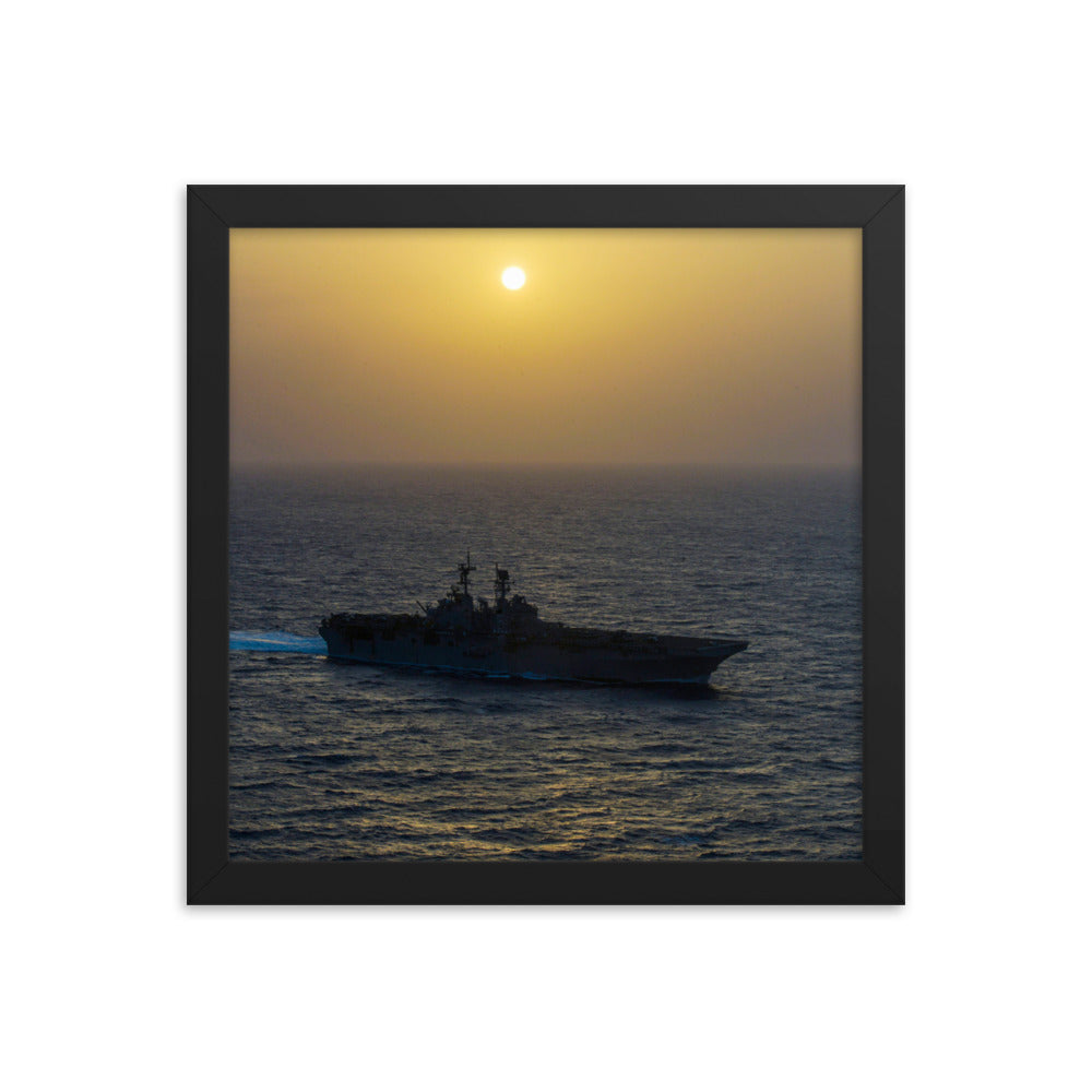 USS Bataan (LHD-5) Framed Ship Photo