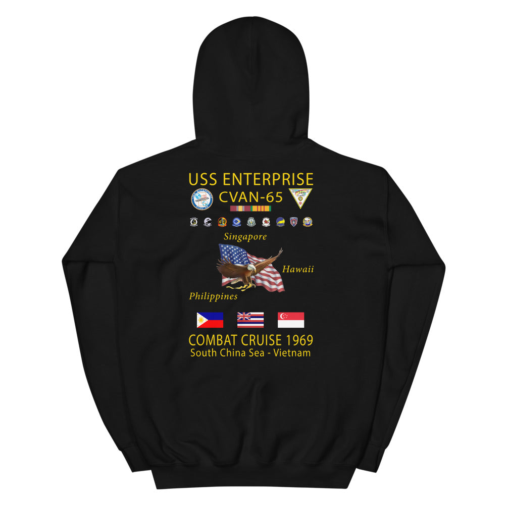 USS Enterprise (CVAN-65) 1969 Cruise Hoodie