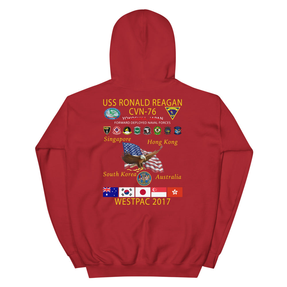 USS Ronald Reagan (CVN-76) 2017 Cruise Hoodie