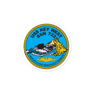 USS Key West (SSN-722) Ship's Crest Vinyl Sticker