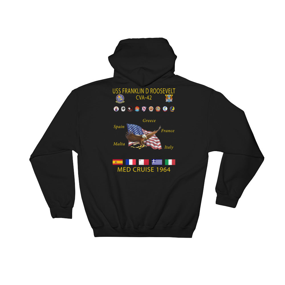 USS Franklin D. Roosevelt (CVA-42) 1964 Cruise Hoodie