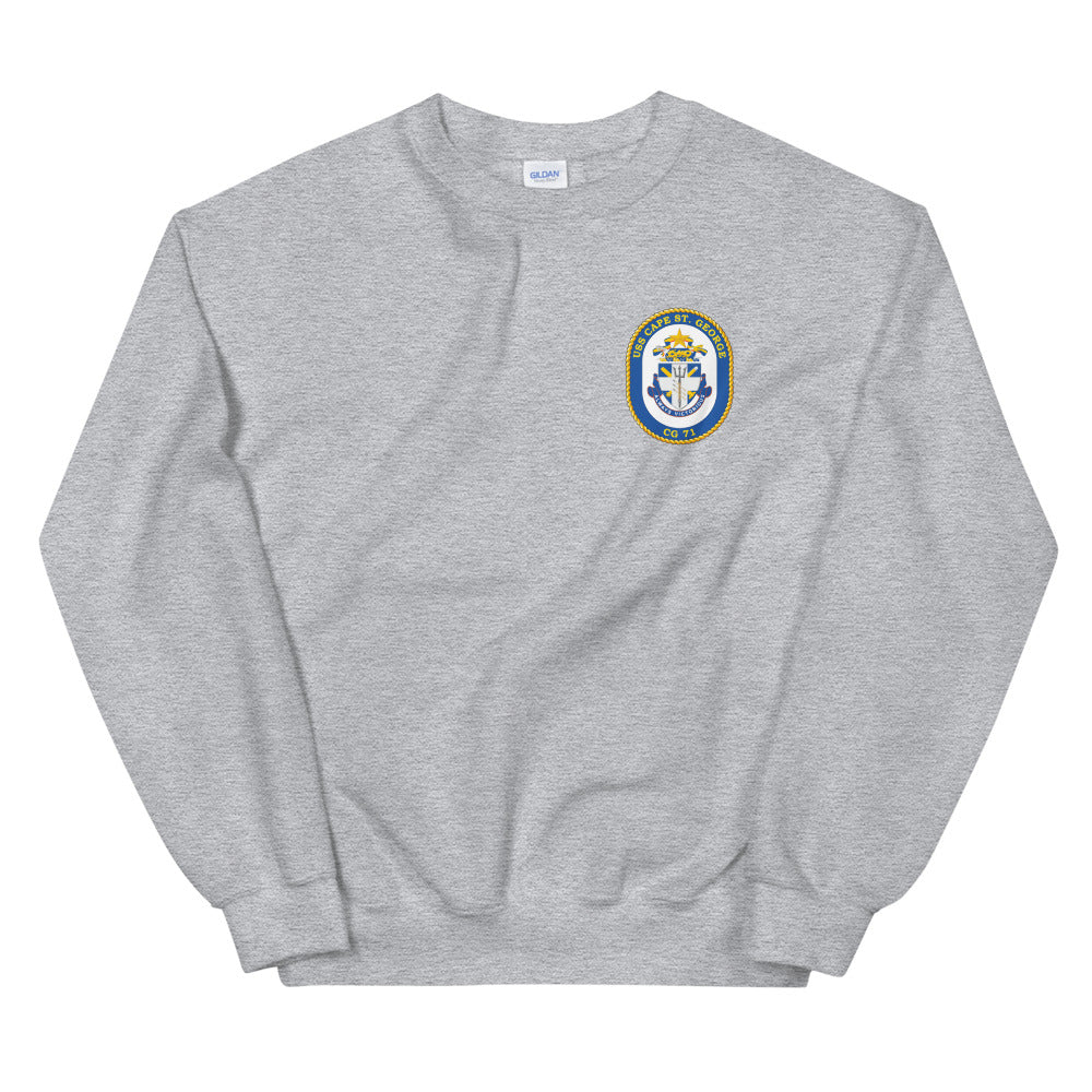 USS Cape St. George (CG-71) Ship's Crest Sweatshirt