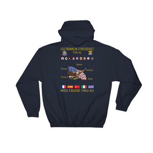 USS Franklin D. Roosevelt (CVA-42) 1962-63 Cruise Hoodie