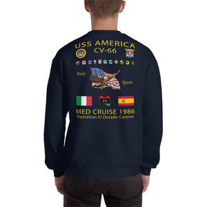USS America (CV-66) 1986 Cruise Sweatshirt