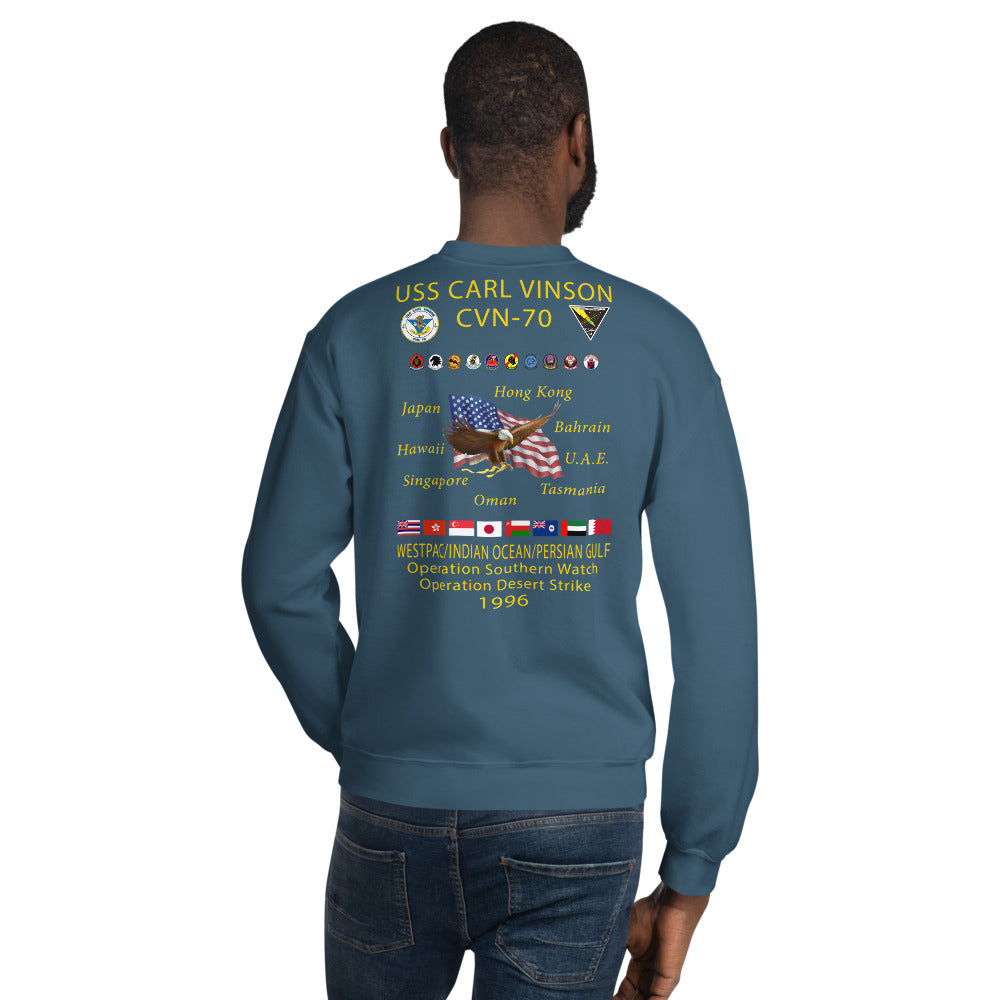 USS Carl Vinson (CVN-70) 1996 Cruise Sweatshirt