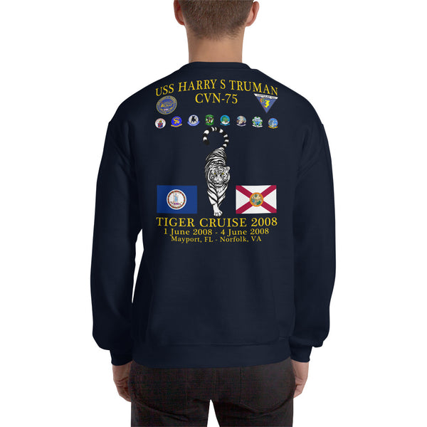 USS Harry S. Truman (CVN-75) 2008 Tiger Cruise Sweatshirt
