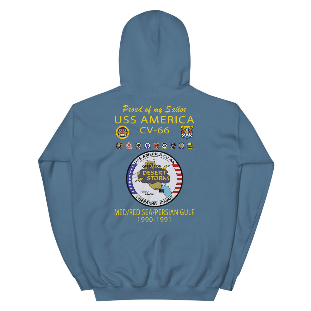 USS America (CV-66) 1990-91 Cruise Hoodie ver 2 - FAMILY
