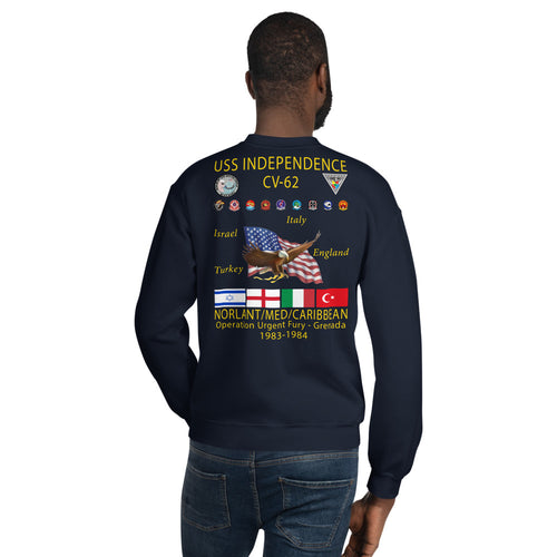 USS Independence (CV-62) 1983-84 Cruise Sweatshirt