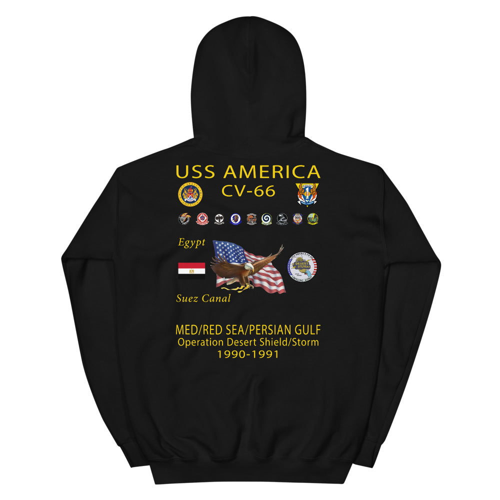 USS America (CV-66) 1990-91 Cruise Hoodie (Ver 1)