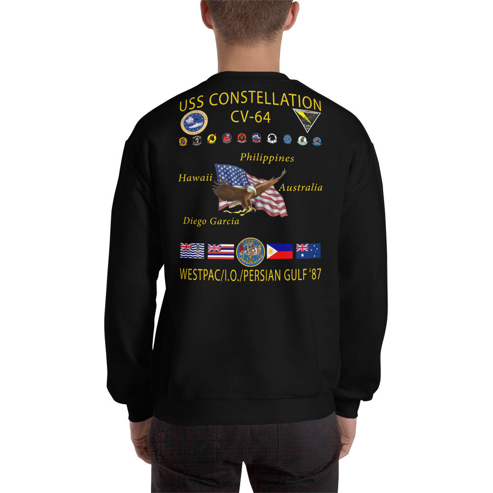USS Constellation (CV-64) 1987 Cruise Sweatshirt