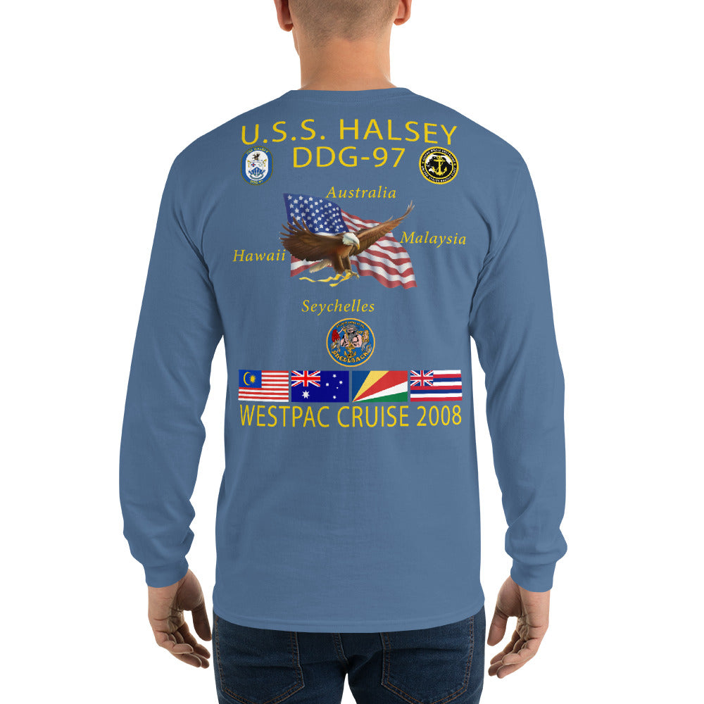 USS Halsey (DDG-97) 2008 Long Sleeve Cruise Shirt