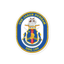 Load image into Gallery viewer, USS Jason Dunham (DDG-109) Ship&#39;s Crest Vinyl Sticker