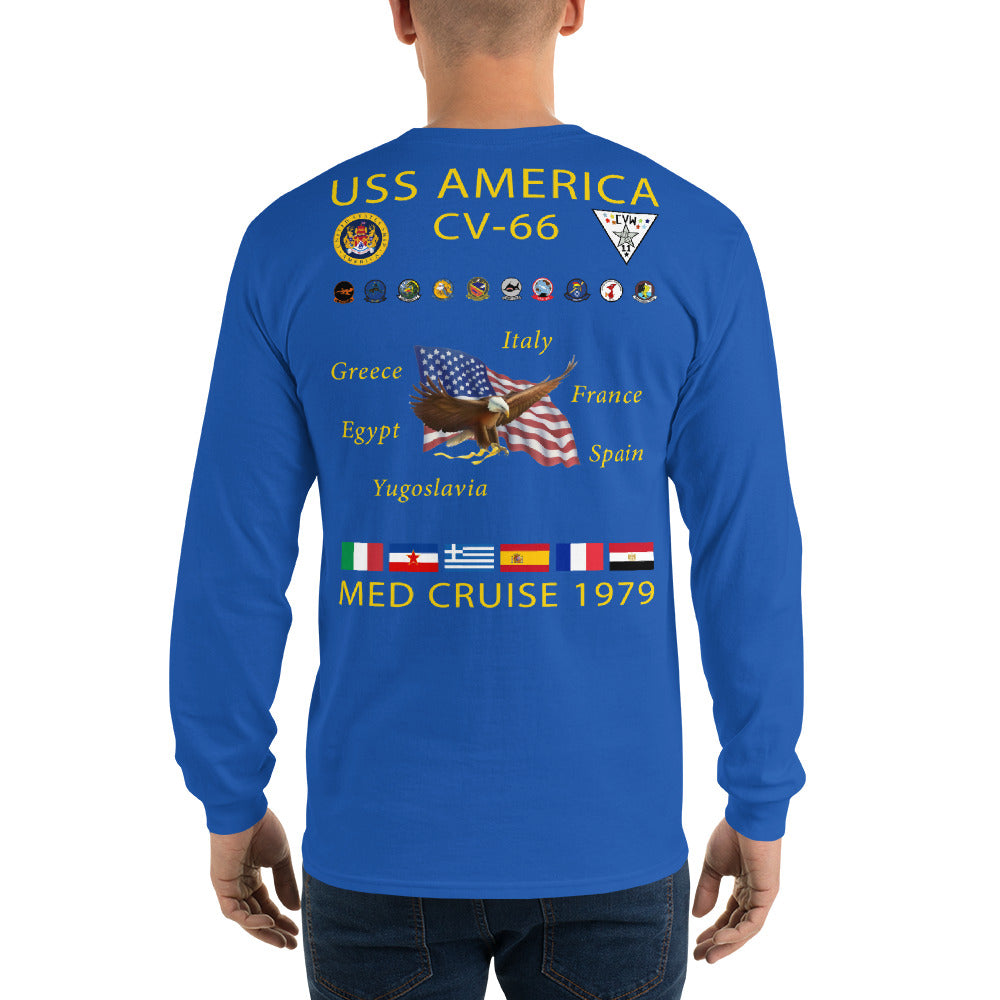 USS America (CV-66) 1979 Long Sleeve Cruise Shirt