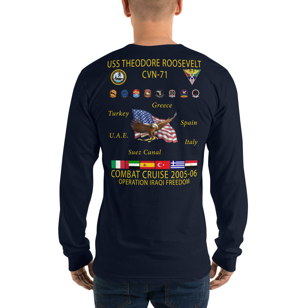 USS Theodore Roosevelt (CVN-71) 2005-06 Long Sleeve Cruise Shirt