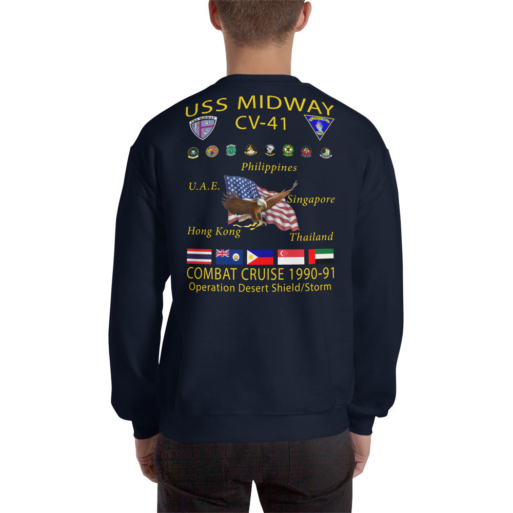USS Midway (CV-41) 1990-91 Cruise Sweatshirt
