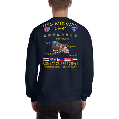 USS Midway (CV-41) 1990-91 Cruise Sweatshirt
