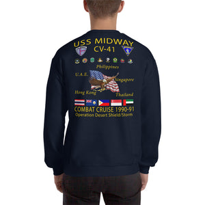 USS Midway (CV-41) 1990-91 Cruise Sweatshirt