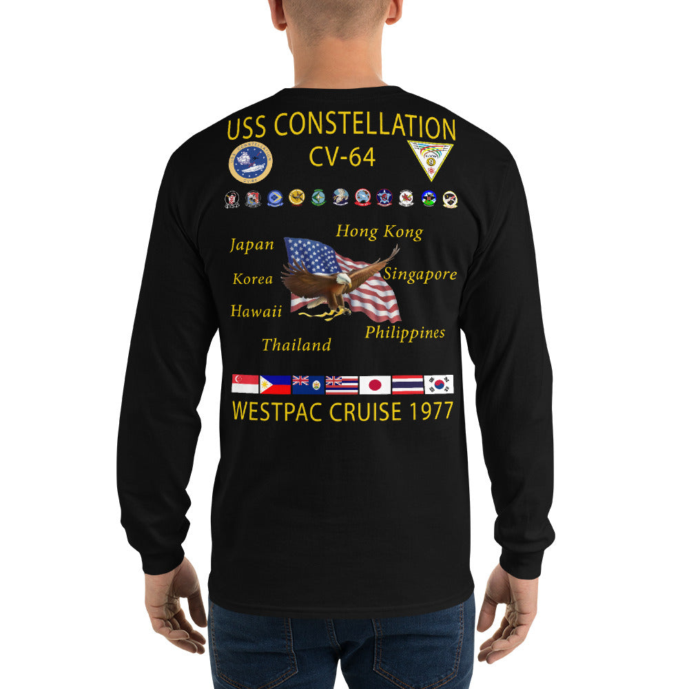 USS Constellation (CV-64) 1977 Long Sleeve Cruise Shirt