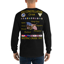 Load image into Gallery viewer, USS Constellation (CV-64) 1977 Long Sleeve Cruise Shirt
