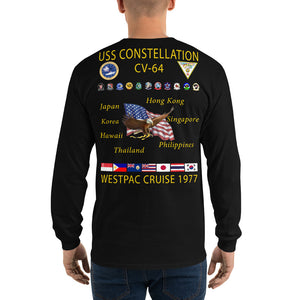 USS Constellation (CV-64) 1977 Long Sleeve Cruise Shirt