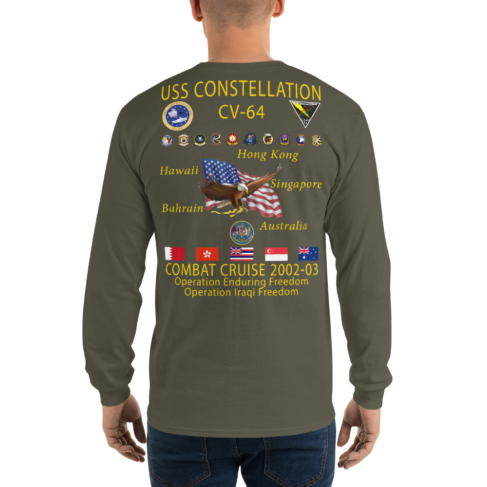 USS Constellation (CV-64) 2002-03 Long Sleeve Cruise Shirt