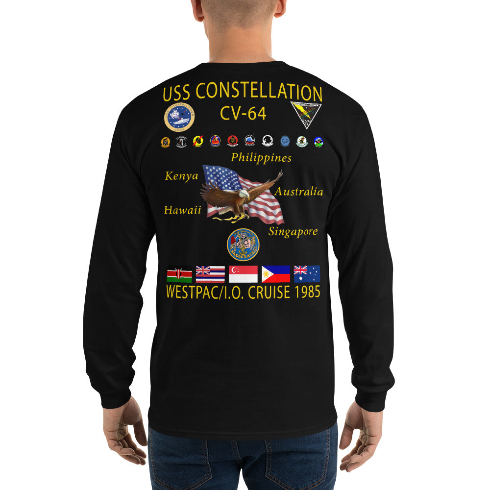 USS Constellation (CV-64) 1985 Long Sleeve Cruise Shirt
