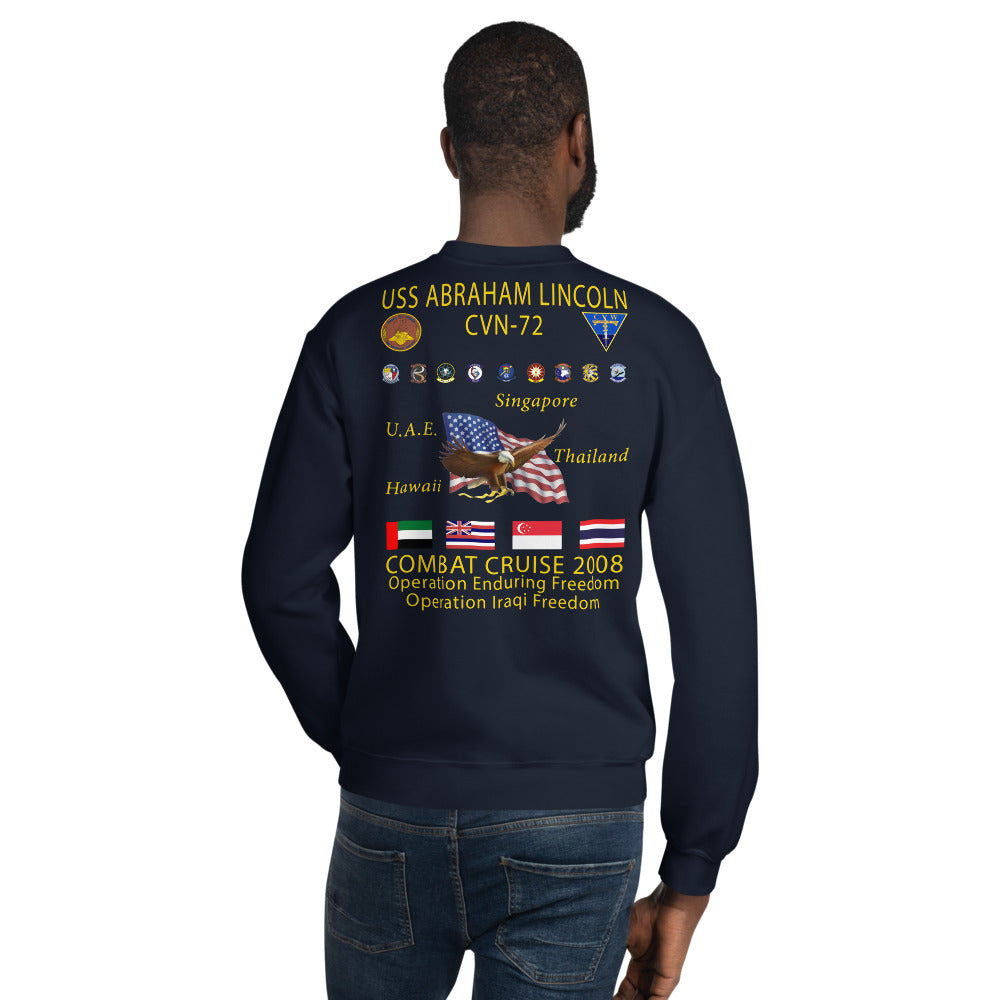USS Abraham Lincoln (CVN-72) 2008 Cruise Sweatshirt