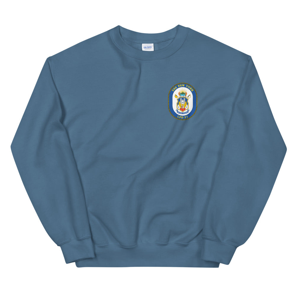 USS New York (LPD-21) Ship's Crest Sweatshirt